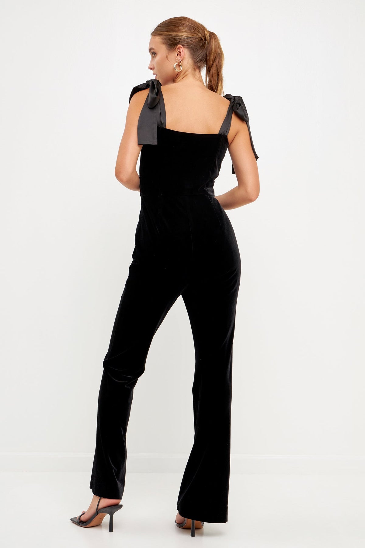 Satin Velvet Sweetheart Jumpsuit