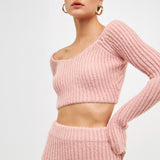 Women's Cropped Long Sleeve Sweater