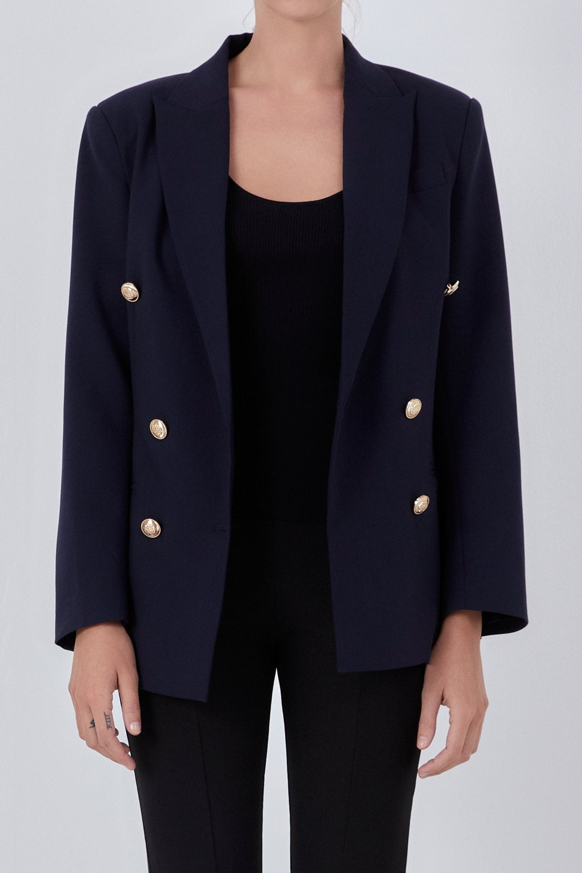 ENDLESS ROSE-Double Breasted Suit Blazer-BLAZERS available at Objectrare