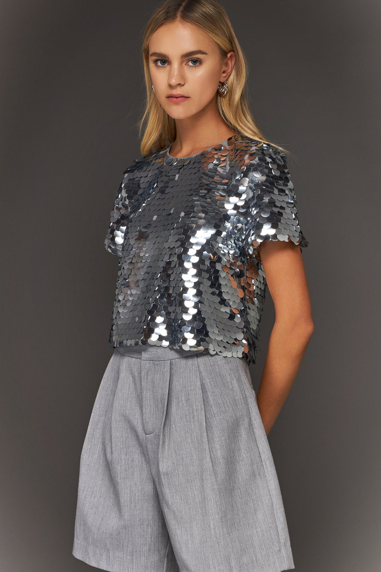 Endless Rose - Sequin Crop Top - Tops in Women's Clothing available at endlessrose.com