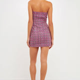 Strapless Tweed Mini Dress