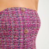 Strapless Tweed Mini Dress