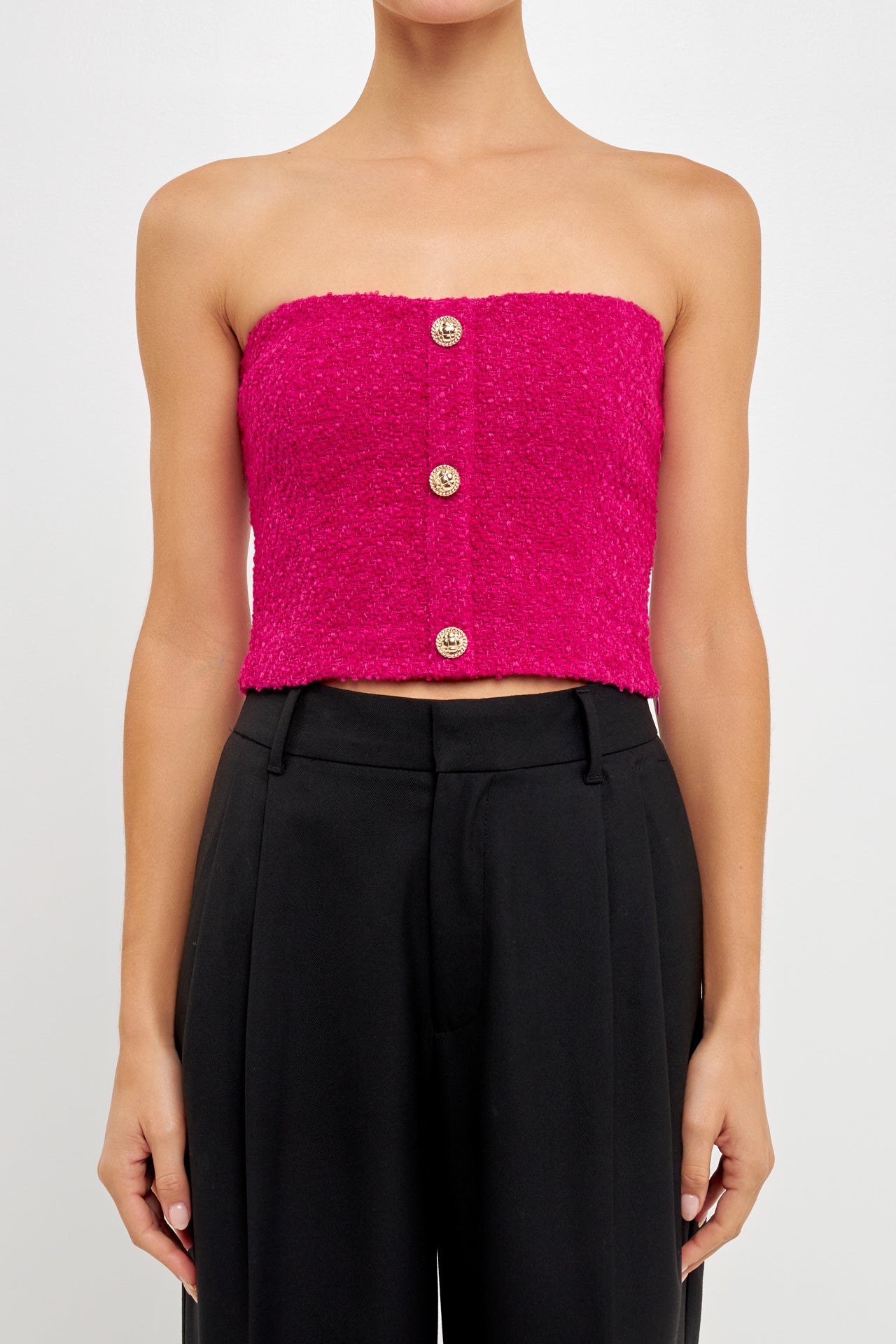 Endless Rose - Boucle Crop Top - Tops in Women's Clothing available at endlessrose.com