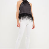Feather Trim Top