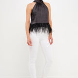 Feather Trim Top