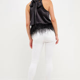 Feather Trim Top