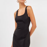 Feather Trim Mini Dress