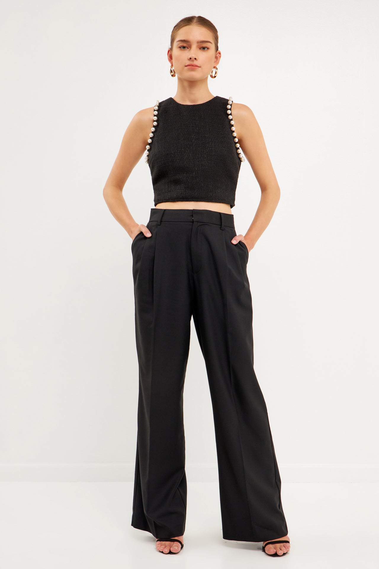 Endless Rose - Pearl Trimmed Top - Tops in Women's Clothing available at endlessrose.com