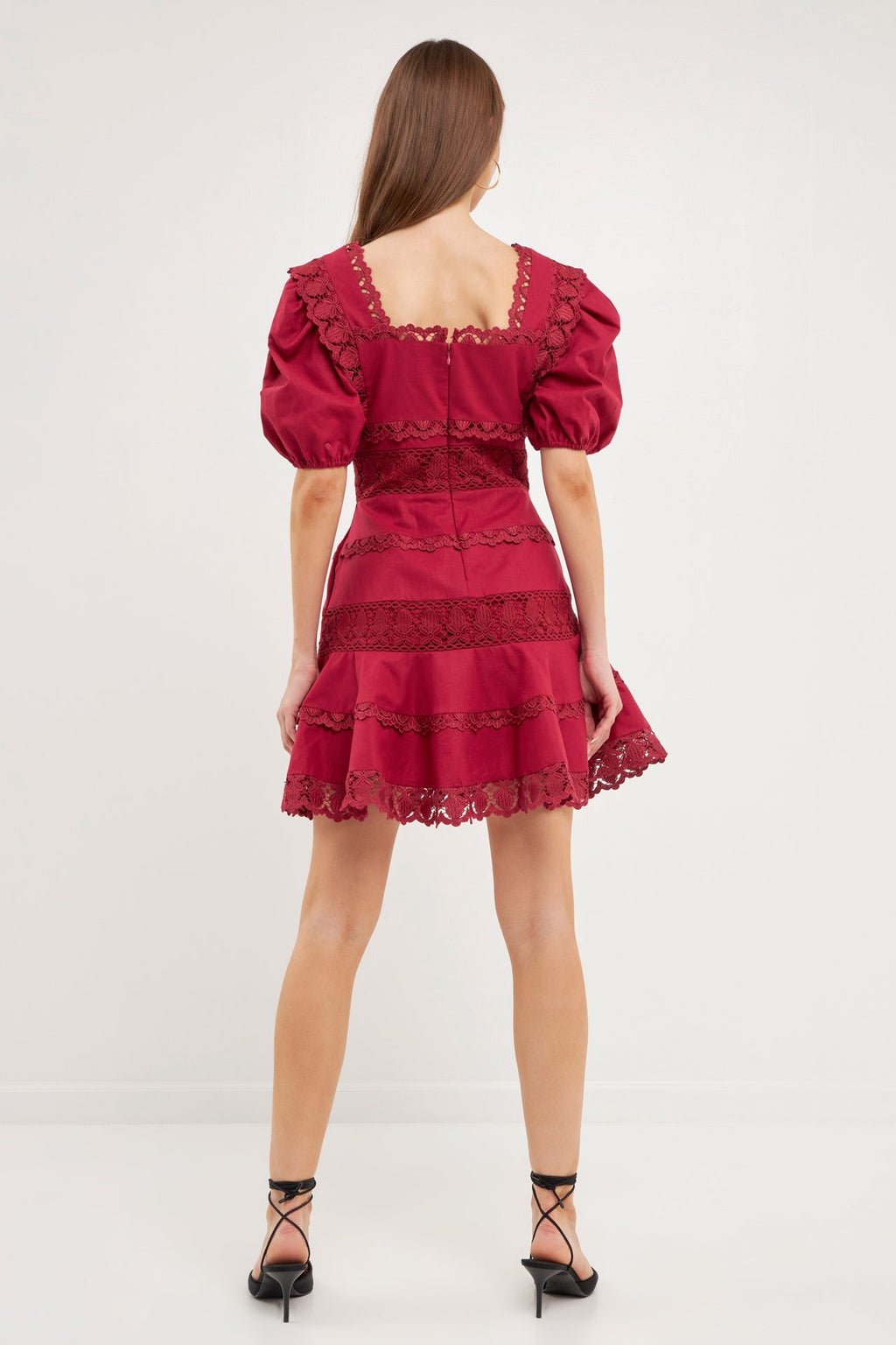 Lace Fit-and-Flare Mini Dress