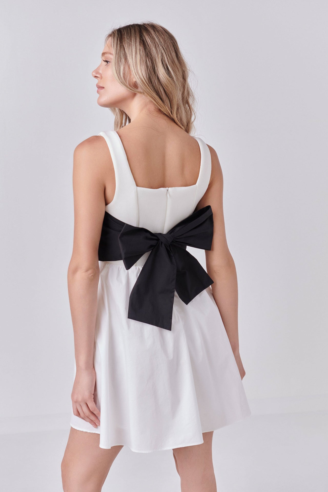 Endless Rose - Back Bow Contrast Dress - Dresses in Women's Clothing available at endlessrose.com