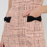 Premium Sleeveless Tweed Mini Dress