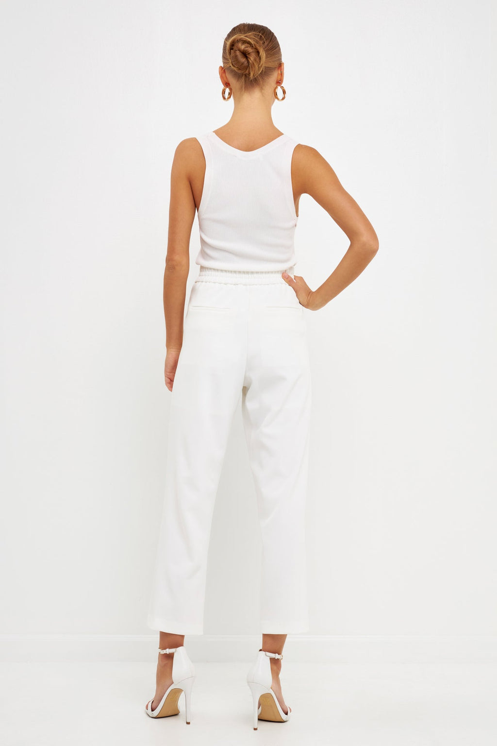 ENDLESS ROSE-High Waisted Buttoned Trousers-PANTS available at Objectrare