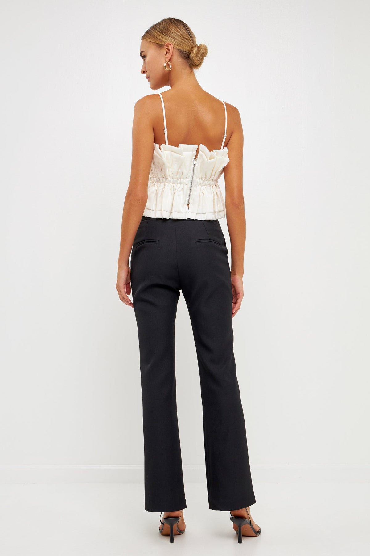 Sheen Ruffled Strapless Top