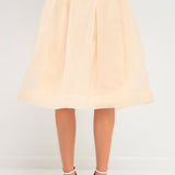 Organza A Line Midi Skirt