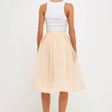 Organza A Line Midi Skirt