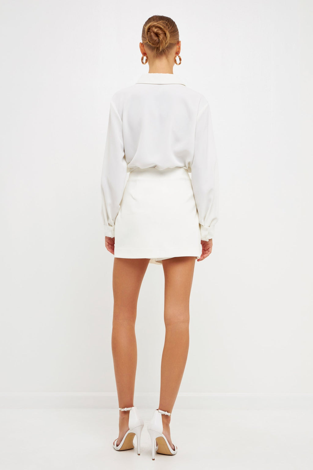 ENDLESS ROSE-Front Wrap Mini Skort-SKORTS available at Objectrare