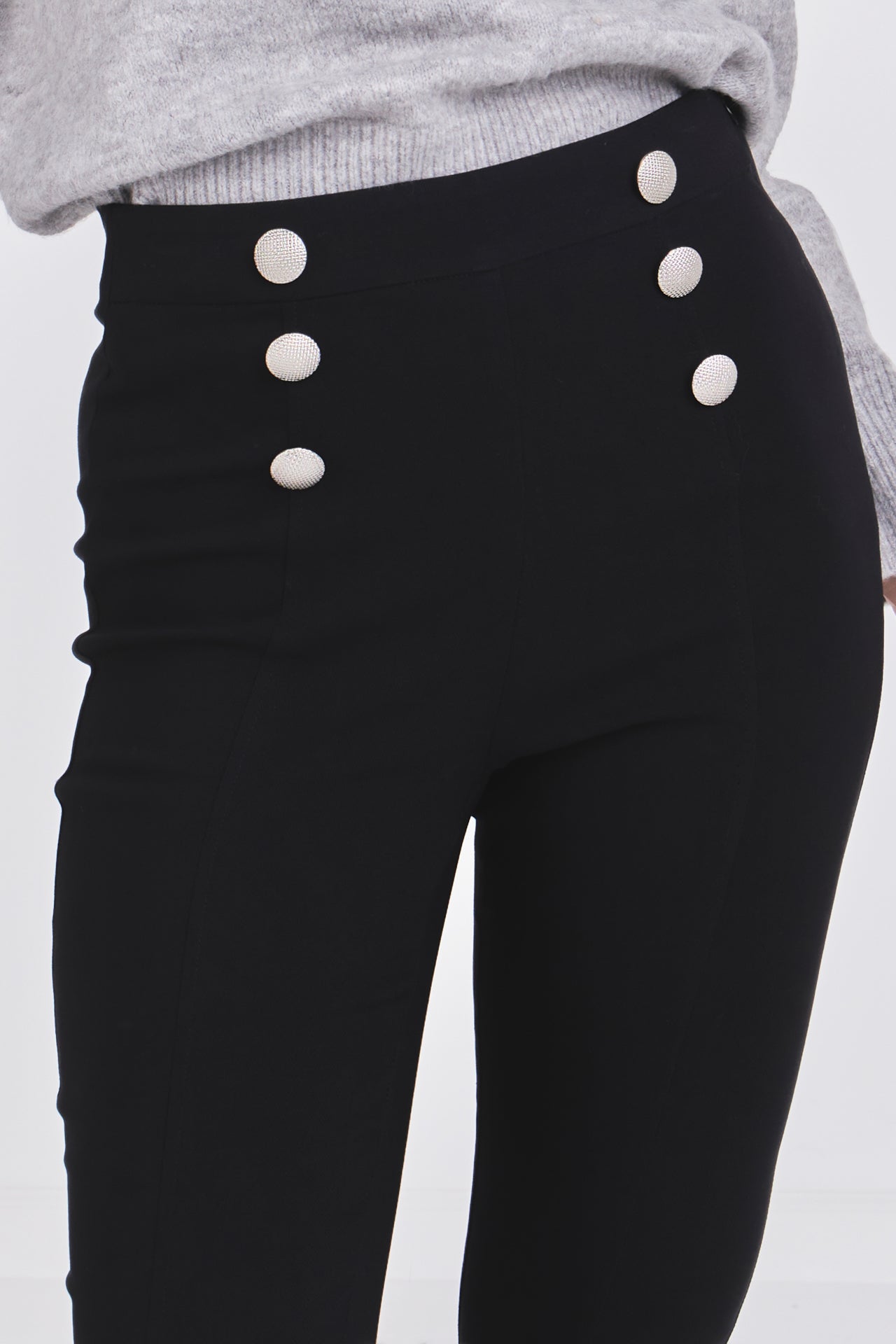 Endless Rose - Stretch Skinny Buttoned Pants - Pants in Women's Clothing available at endlessrose.com