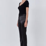 ENDLESS ROSE-Flared Solid Trouser-PANTS available at Objectrare