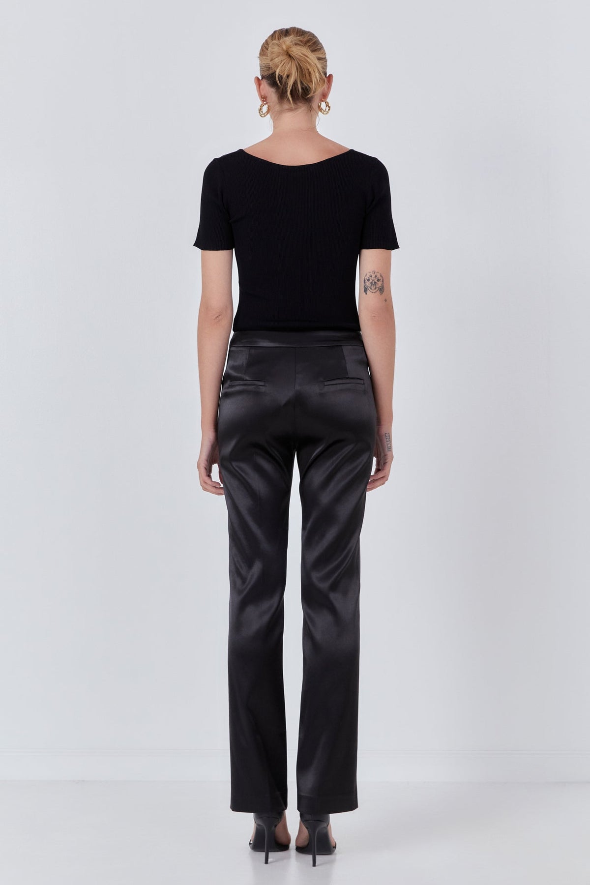 ENDLESS ROSE-Flared Solid Trouser-PANTS available at Objectrare