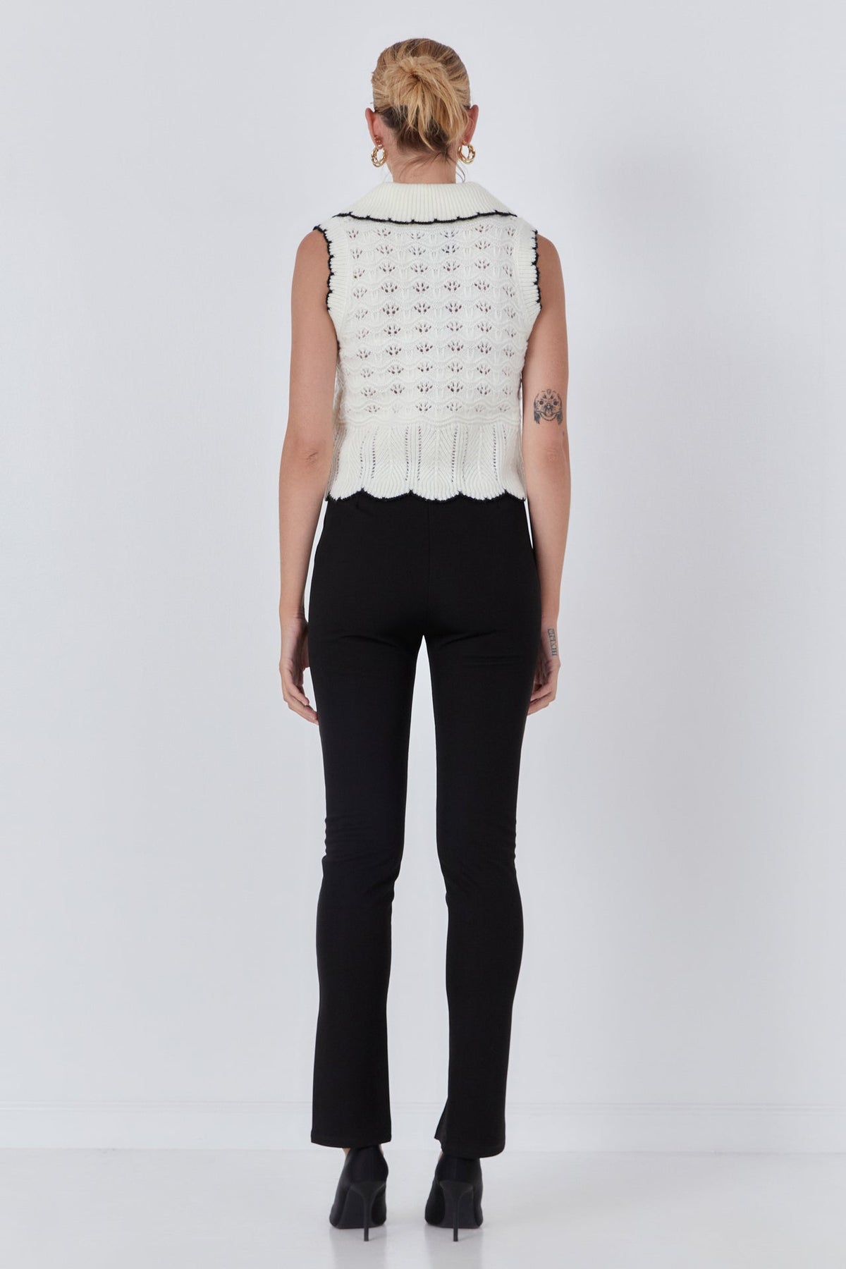 Collared Crochet Vest