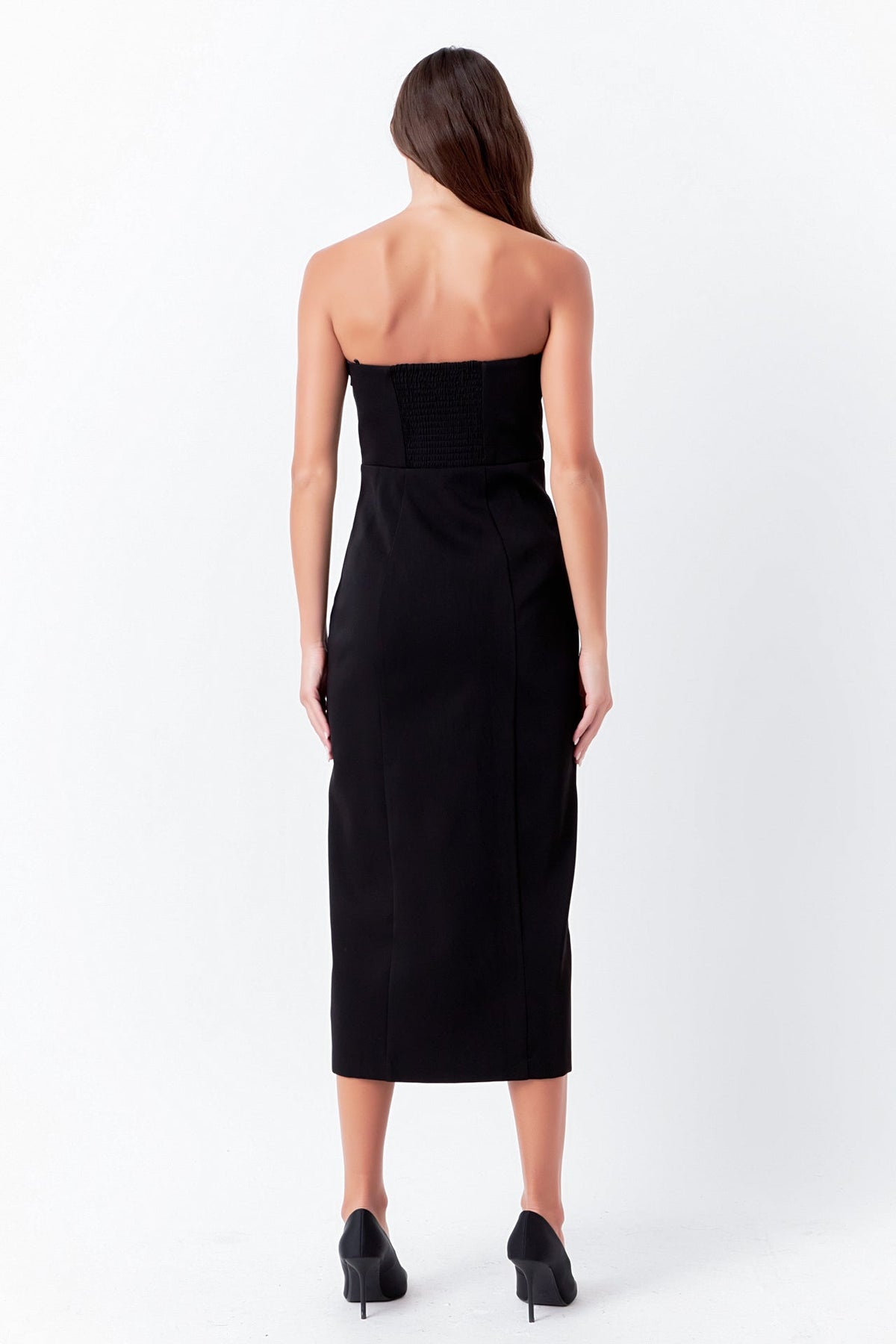 ENDLESS ROSE-Strapless Midi Dress-DRESSES available at Objectrare