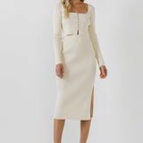 Side Slit Midi Skirt