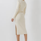 Side Slit Midi Skirt