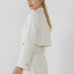 ENDLESS ROSE - Open Back Blazer Romper - ROMPERS available at Objectrare