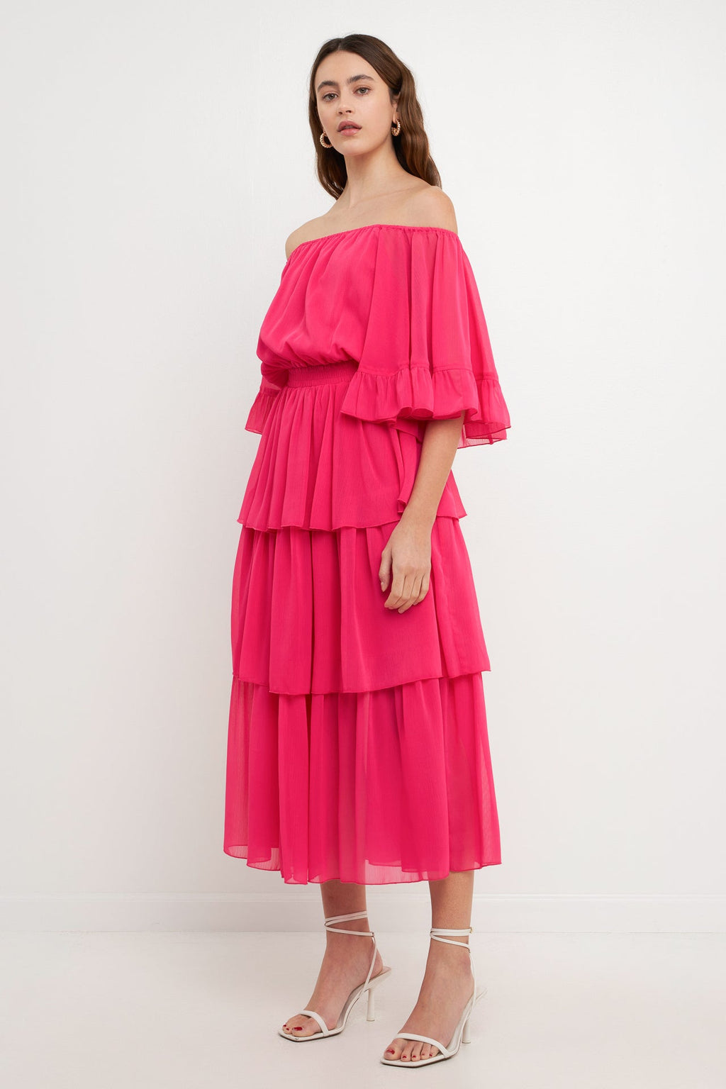Off-The-Shoulder Tiered Maxi Dress