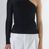 Cut Out One Shoulder Knit Top
