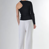 Cut Out One Shoulder Knit Top
