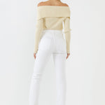 ENDLESS ROSE - Wide Collar Knit Sweater - TOPS available at Objectrare