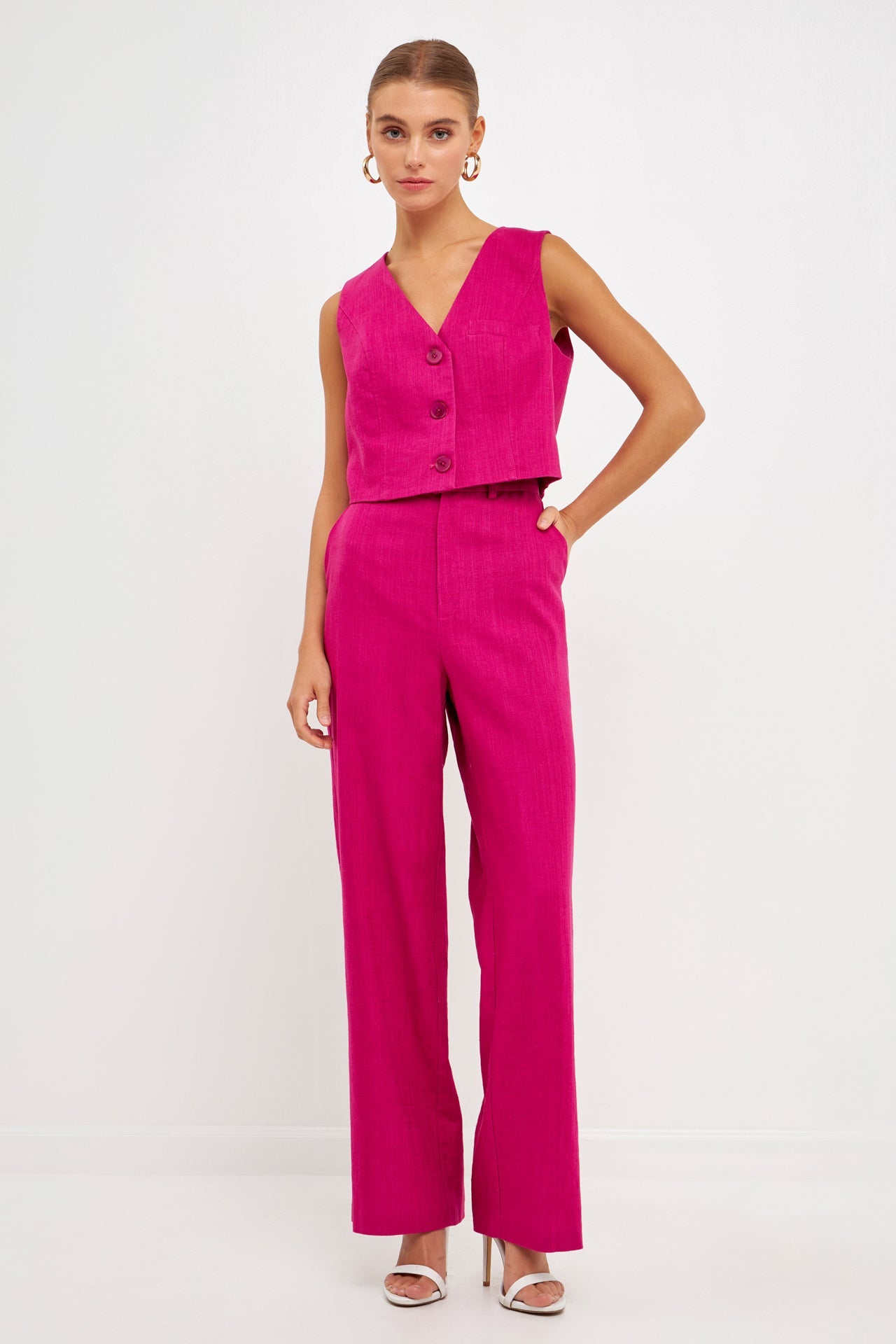 Endless Rose - Wide Leg Linen Pants - Pants in Women's Clothing available at endlessrose.com