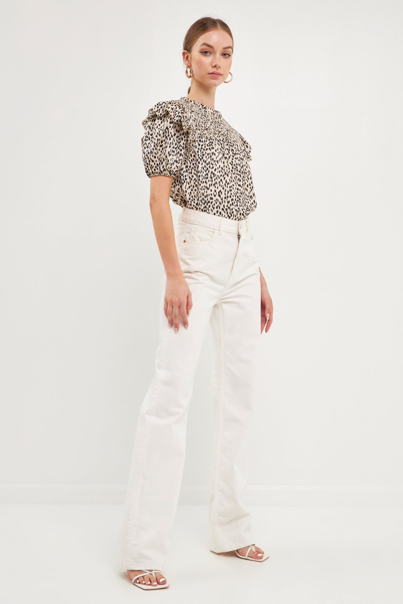 ENDLESS ROSE - Leopard Ruffle Blouse - SHIRTS & BLOUSES available at Objectrare