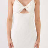Soft Touch Plisse Twist Mini Dress