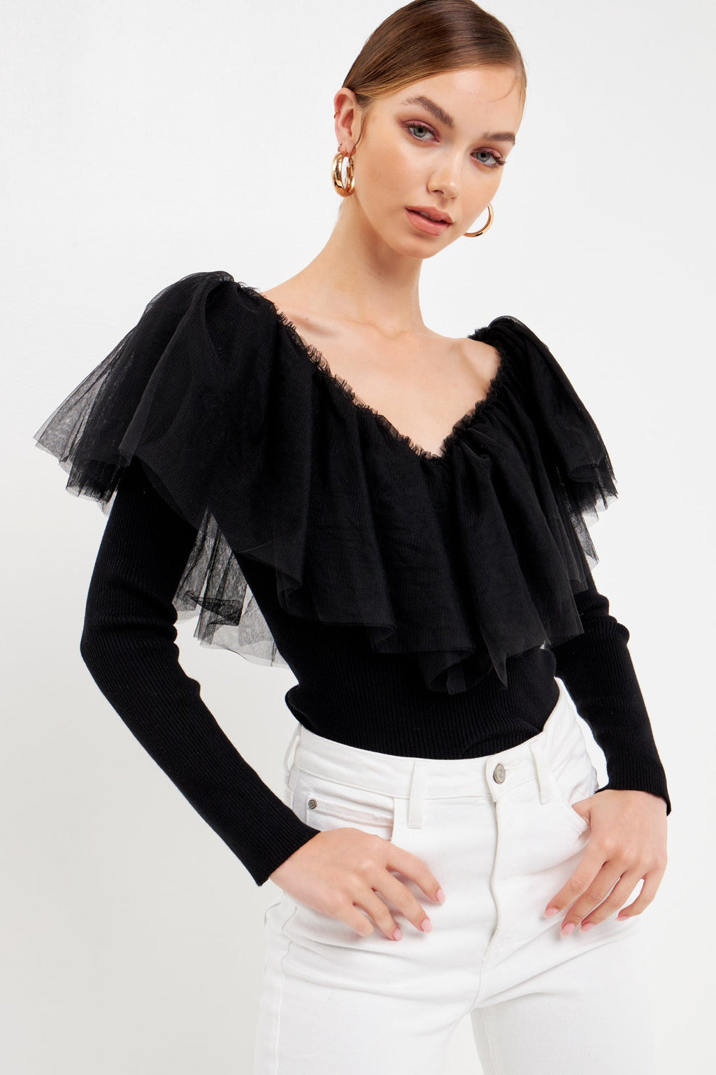 Tulle Ruffle Top – Endless Rose