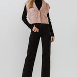 ENDLESS ROSE - Cropped Sweater Vest - SWEATERS & KNITS available at Objectrare