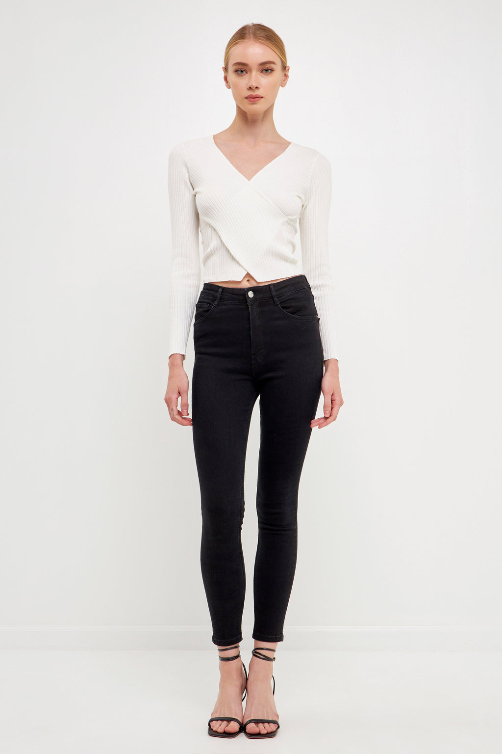 ENDLESS ROSE - Wrapped Detail Sweater - TOPS available at Objectrare