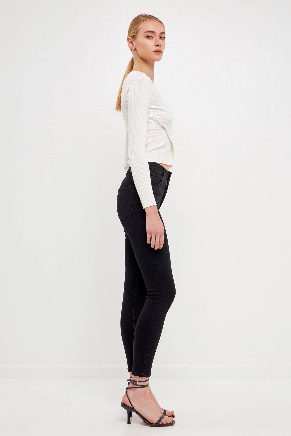 ENDLESS ROSE - Wrapped Detail Sweater - TOPS available at Objectrare