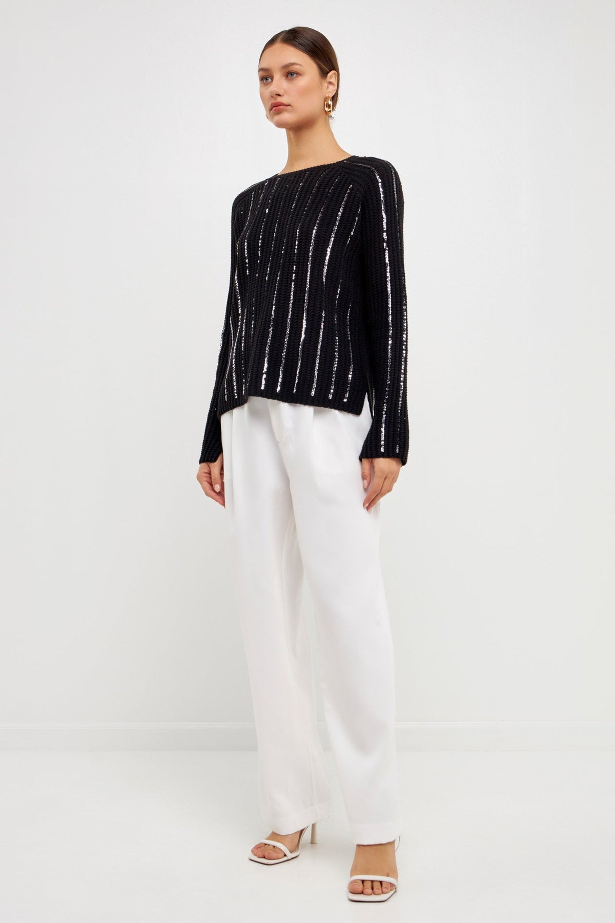Sequin Knit Sweater