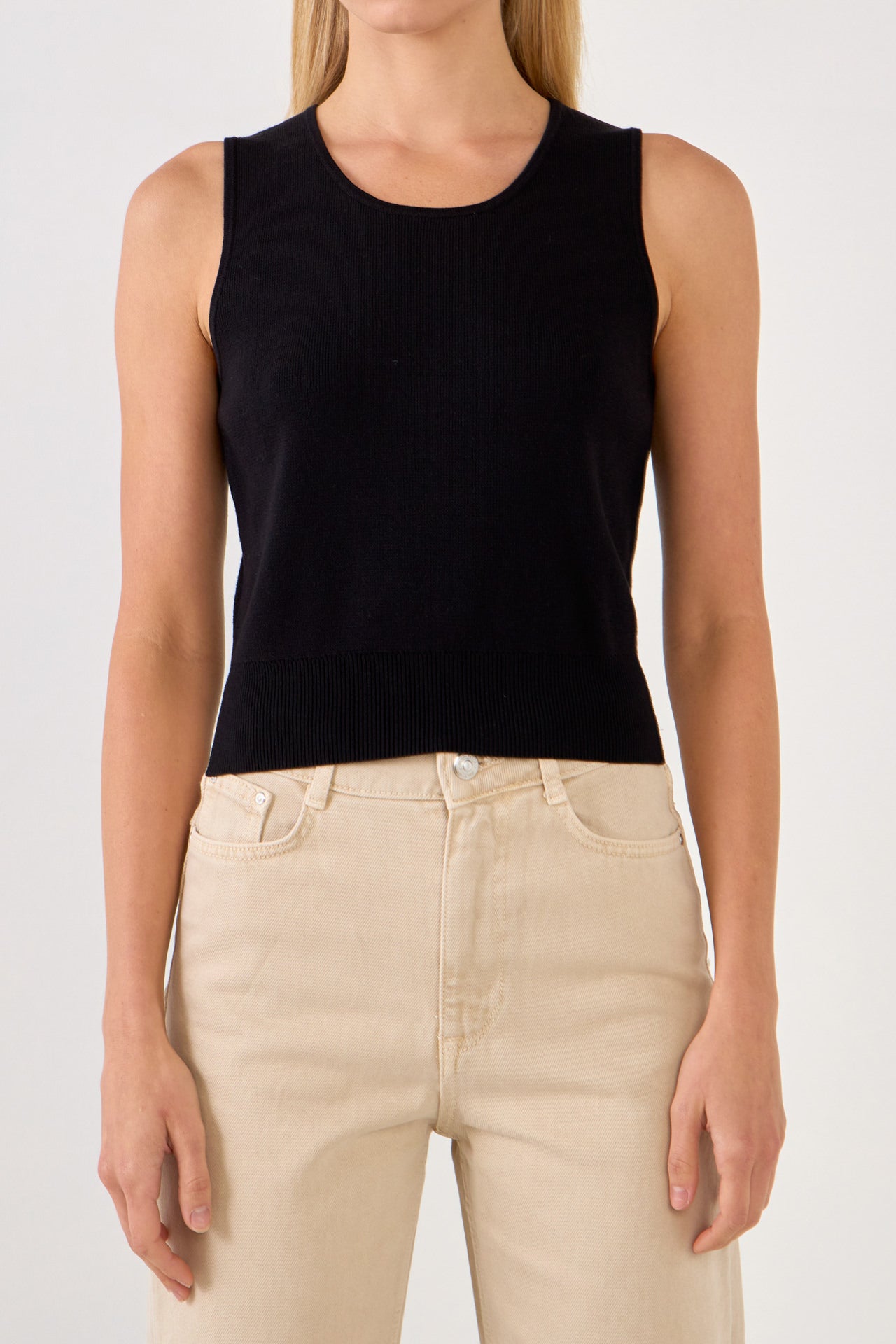ENDLESS ROSE - Cropped Knit Top - CAMI TOPS & TANK available at Objectrare