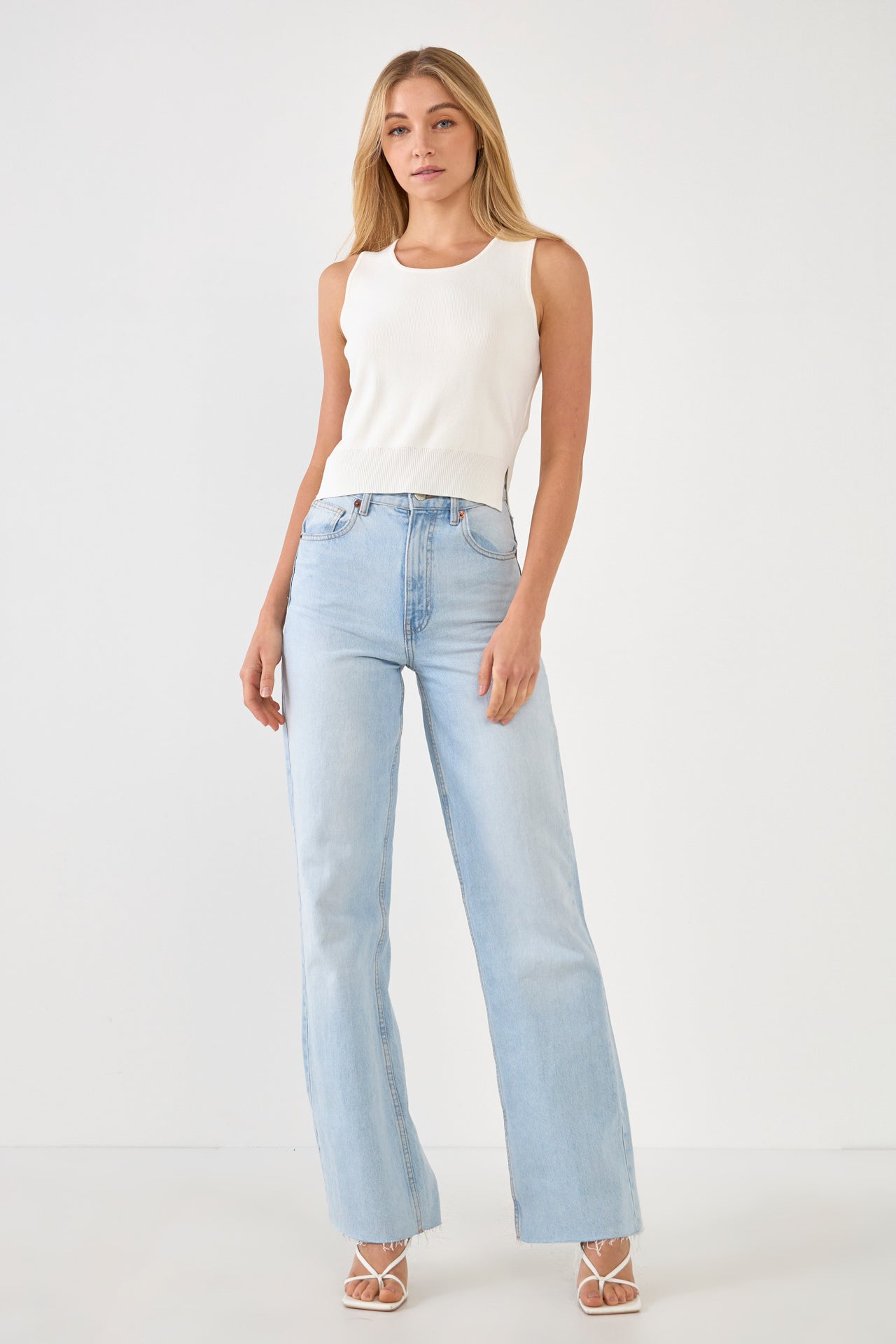 ENDLESS ROSE - Cropped Knit Top - CAMI TOPS & TANK available at Objectrare