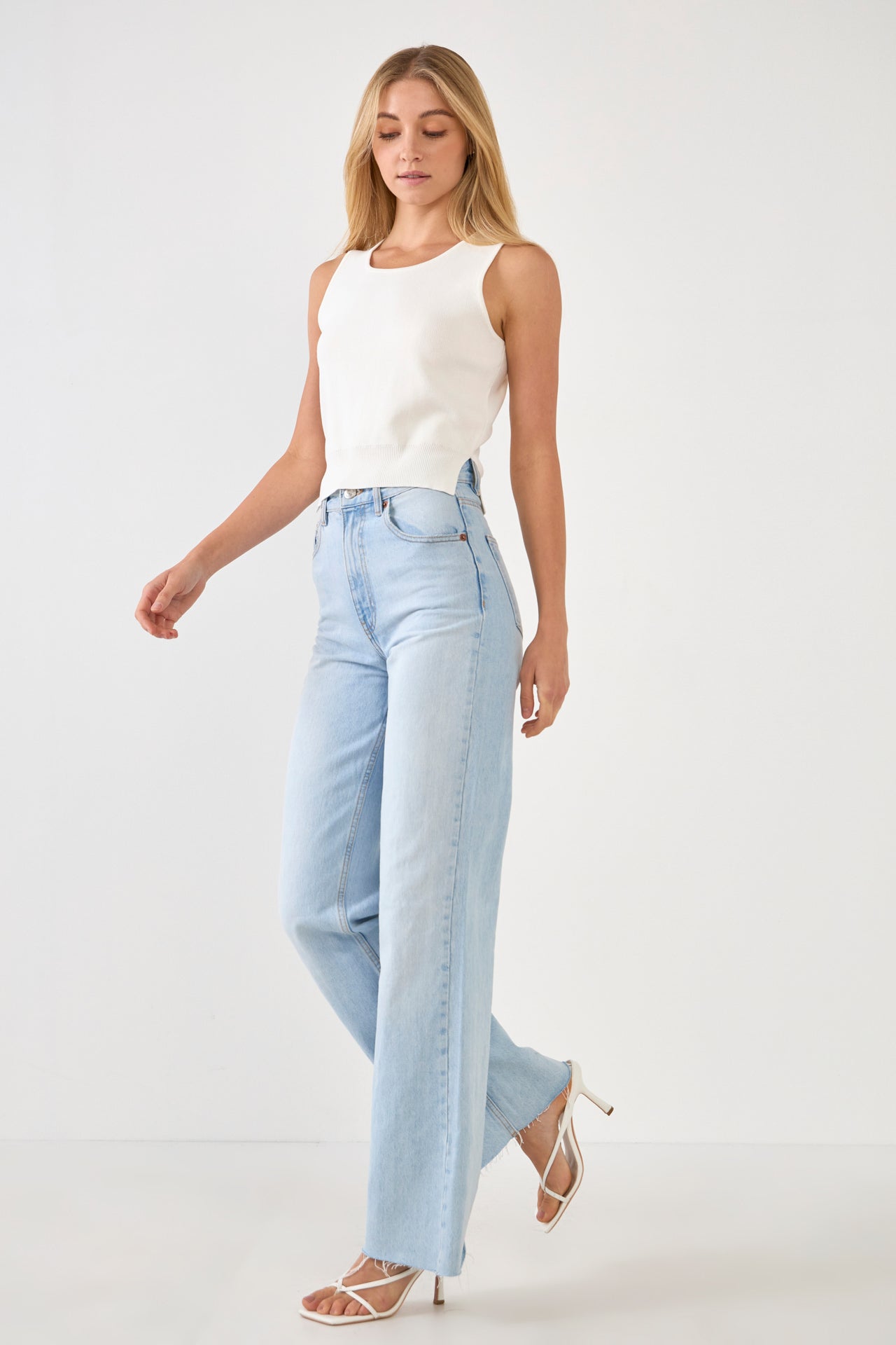 ENDLESS ROSE - Cropped Knit Top - CAMI TOPS & TANK available at Objectrare