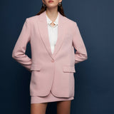 One Button Down Boxy Blazer