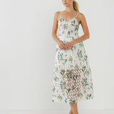Floral Printed Lace Midi Dress