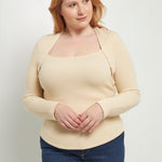 ENDLESS ROSE - Ribbed Fitted Knit Top - TOPS available at Objectrare