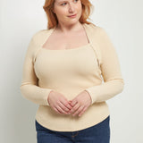 ENDLESS ROSE - Ribbed Fitted Knit Top - TOPS available at Objectrare