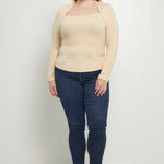 ENDLESS ROSE - Ribbed Fitted Knit Top - TOPS available at Objectrare