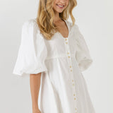 Buttons Detail Mini Dress