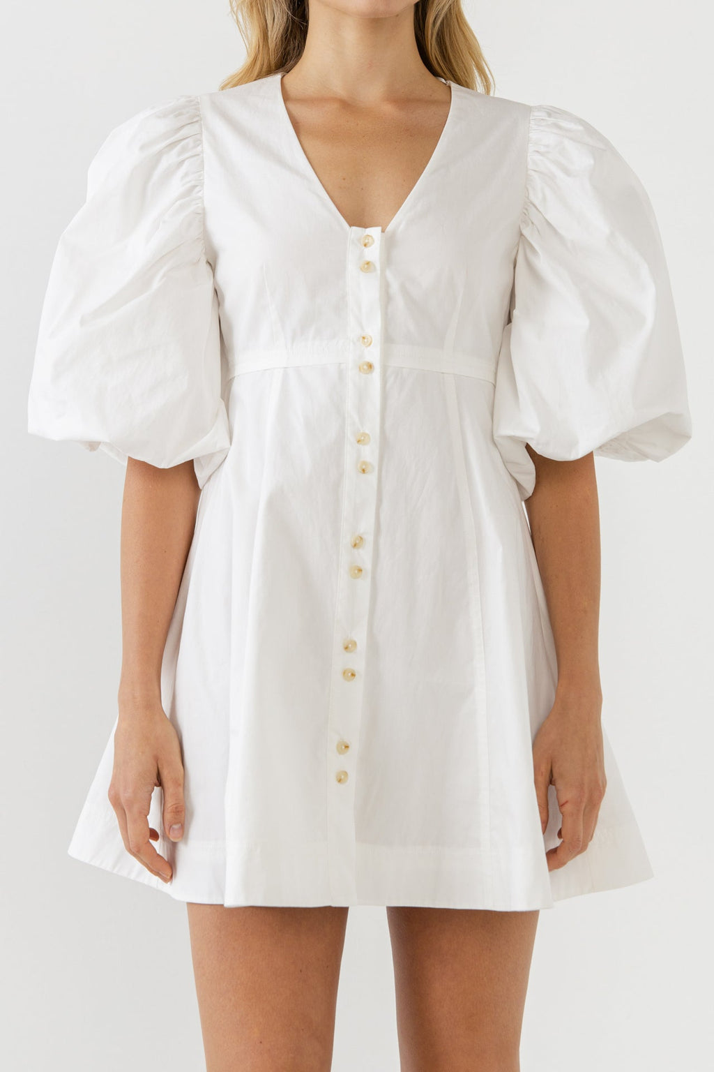 Buttons Detail Mini Dress